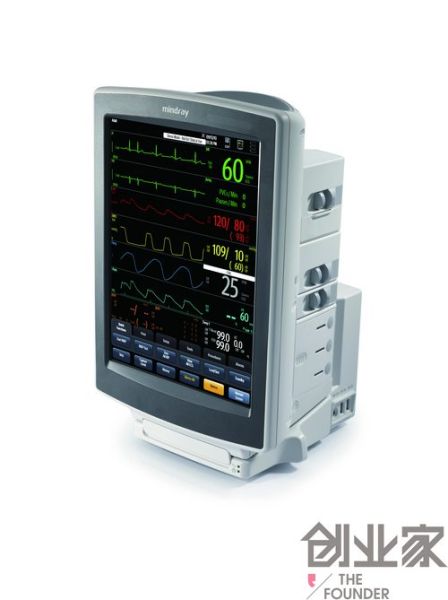 邁瑞的最新監(jiān)護(hù)儀，運(yùn)用類iPad界面，獲得國外設(shè)計獎。